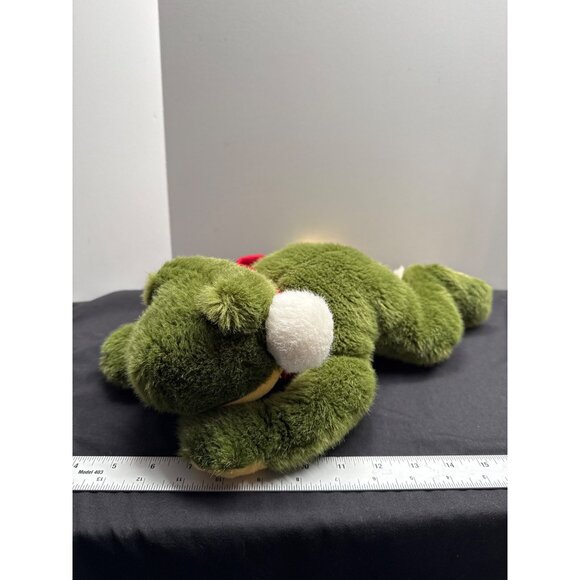 Wish Pets Mr Ribet Xmas 14" Frog Plush Soft Stuffed Animal Vtg 1998 Ear Muff Sca - Picture 1 of 6